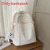 Capacity Fashion Big Backpack With Solid Color Design And Letter Decor For Daily