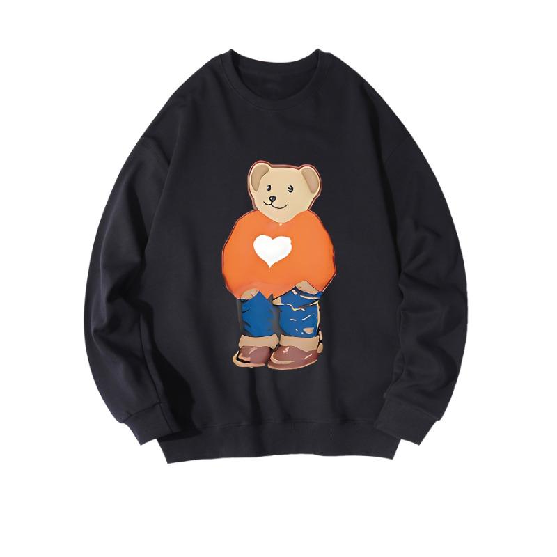 Модный топ с принтом Love Bear, повседневная спортивная одежда на осень и зиму, хлопковая толстовка