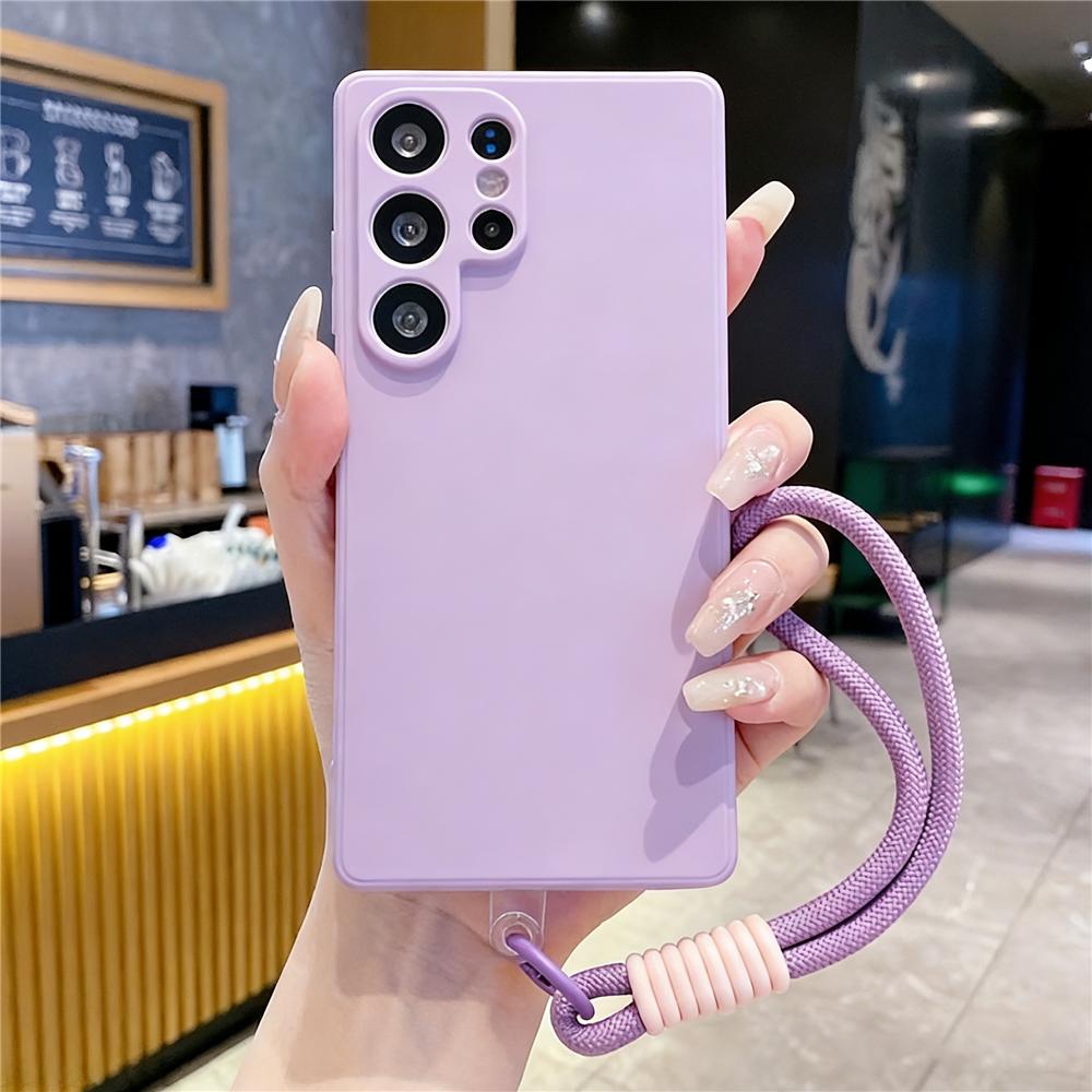 Ремешок-шнурок Чехол для телефона Для Samsung A13 A23 A33 A53 A73 A52 A12 A22 A32 A52 A72 A11 A31 A51 A71 Матовый Мягкий Силиконовый Чехол
