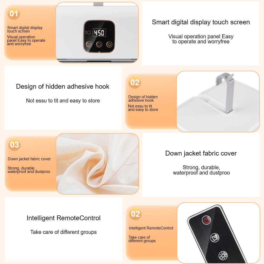 Мини-сушилка с таймером для путешествий, сушилка для одежды с теплым управлением, складная электрическая сушилка, портативный многофункциональный пульт дистанционного управления