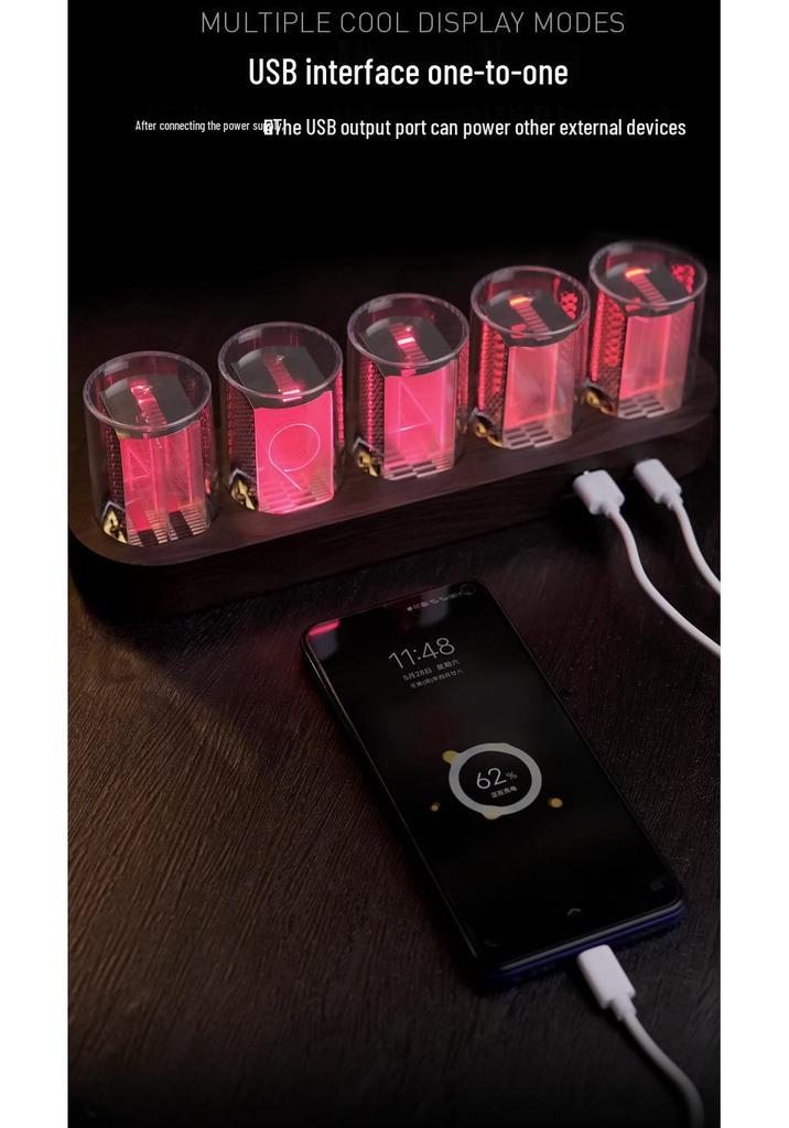 Часы с RGB-индикаторами Nixie: Креативное цифровое настольное украшение и Хит продаж