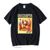 Brockhampton Манга Винтажная Унисекс Черная Футболка Мужские Футболки Повседневные Ретро Графические Футболки Хлопковая Футболка Мужская Женская Футболки Топы