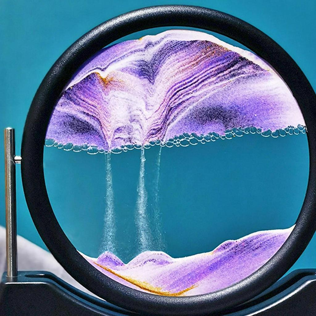 Picture Scenery Painting Landscape Round Art Toys Glass for Desktop Gift Study Room Adult Display