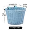 Bicycle Basket Rattan Woven Bike Storage Front Handlebar Basket Removable Waterproof Bicycle Pannier Basket Kid Bike Carrier Bag