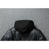 Китайский размер Тяжелая мотоциклетная куртка Club Biker Coat Настоящая коровья кожаная куртка для мужчин Съемный капюшон для верховой езды Мужская кожаная куртка