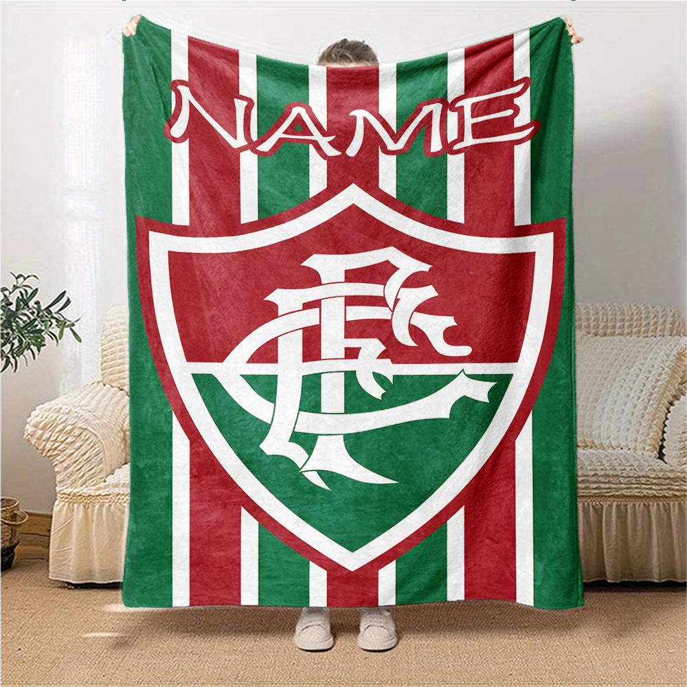 Custom Name AC Milan Crest blanket for Couch & Bed, Plush Cozy Fuzzy Blanket Super Soft & Warm Blankets for Fall and Winter. 0908274