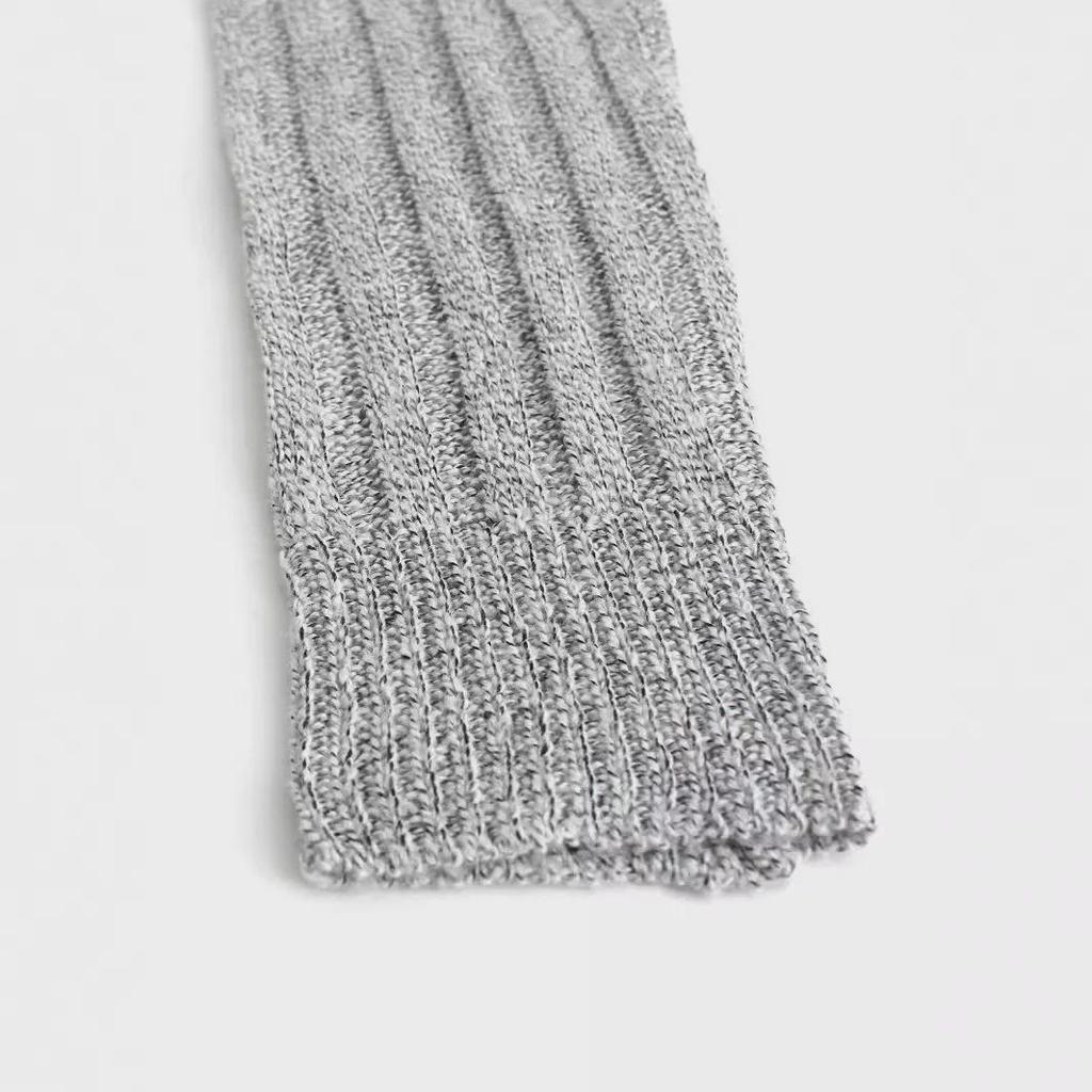 Европейский и американский вязаный кардиган с длинными рукавами и средней длиной для весны, осени и зимы