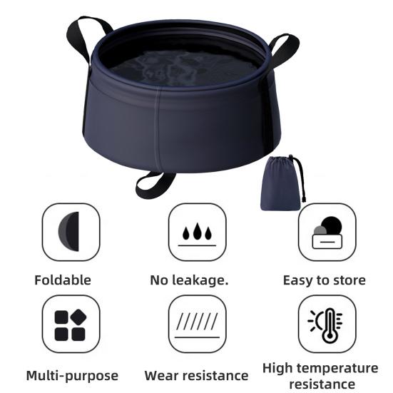 Портативный складной таз для воды, большая емкость, таз для хранения, устойчивая герметичная конструкция, складной умывальник