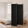 VidaXL Room Divider 4 Panels Folding Room Separator Privacy Screen Partition Living Room Decoration Black 350201