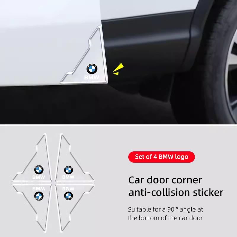 4PCS Car Door Anti-collision Corner Protectors Stickers For BMW E46 E90 E60 F30 F10 E39 E36 F20 G20 G30 E92 E87 E91 X5 E70 F11 VM4