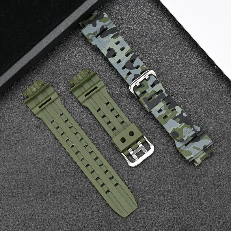 Камуфляжный спортивный ремешок из смолы и резины для серии Casio G-Shock G-9200 - Водонепроницаемый и прочный с инструментами для установки