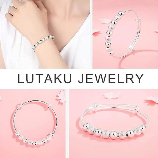 925 Sterling Silver Bracelet, Unique Design, Adjustable, for Women, Silver