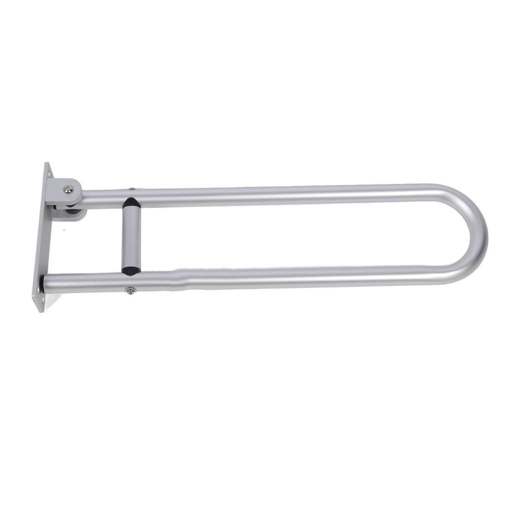 Flip Up Toilet Grab Bar Sturdy Aluminium Alloy Adjustable Anti Slip Fold Down Grab Bar for Bathroom