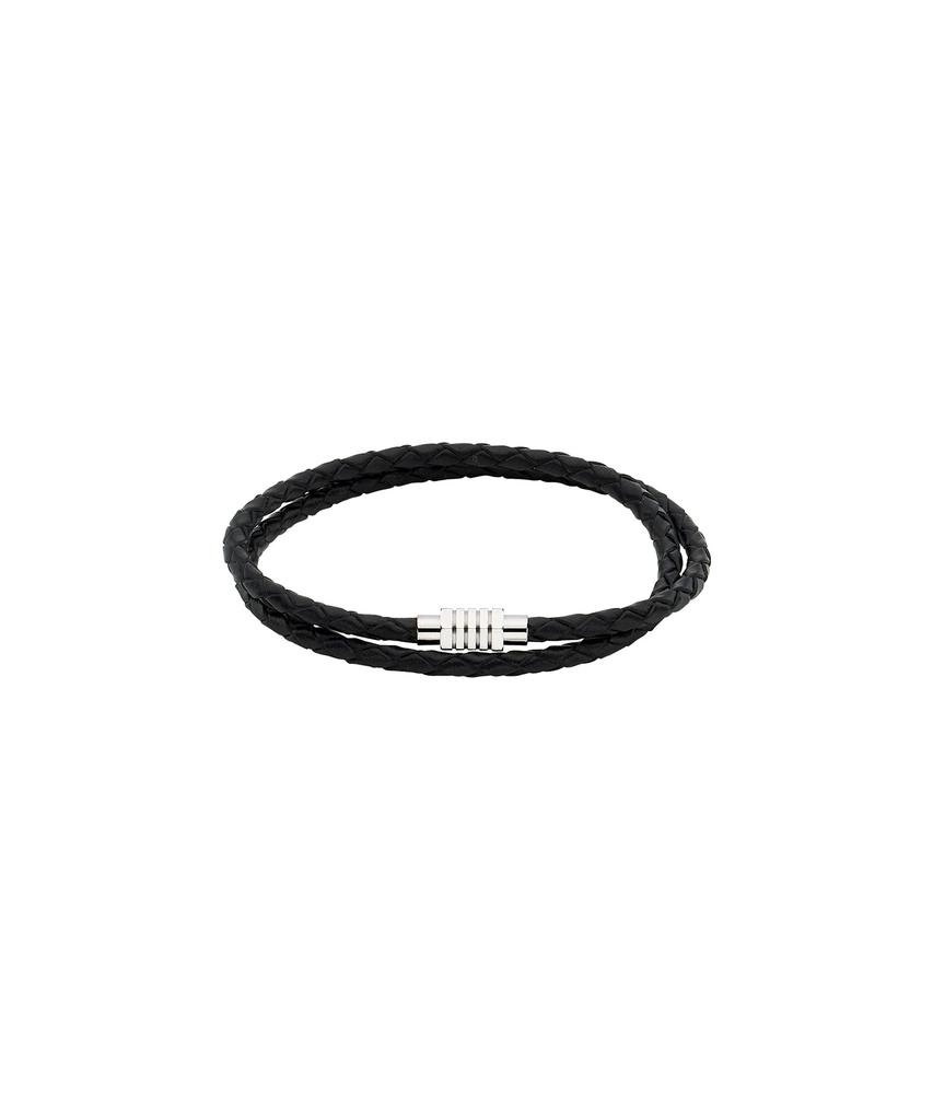 Scalettoblack Bw001 [Хирургическая сталь] Базовый многослойный кожаный браслет