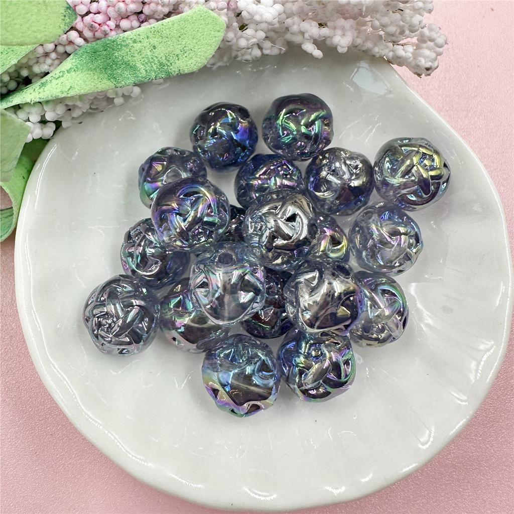11.2mm Craft DIY DIY Beading Accessory Round Beads Jelly Colored Acrylic Charms Jewelry Making For Necklace Earrings Making Handmade Material Sugar