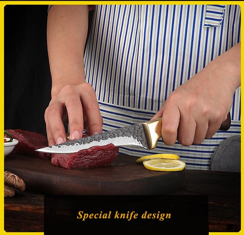 3 шт. кованый острый нож для мясника, нож для нарезки, нож для нарезки с крышкой, многофункциональный набор кухонных ножей