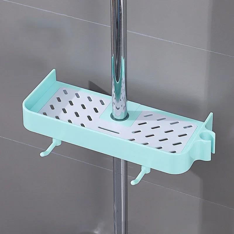 Стеллаж для хранения душевой стойки Бытовая ванная подъемная скоба Непробиваемый унитаз душевая штанга Поддон для хранения Аксессуары для ванной комнаты