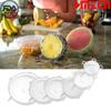 6 шт./комплект многоразовых силиконовых крышек для еды, эластичные крышки для мисок, чехлы для микроволновки, кухонная пленка, сохраняющие свежесть, силиконовые крышки