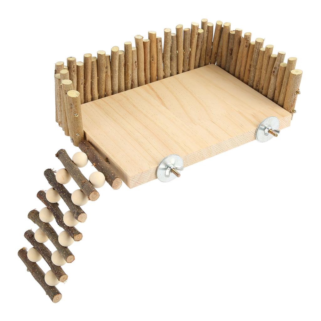 Платформа для лазания хомяка деревянная жевательная игрушка игровая площадка для маленьких домашних животных с ограждением для сахара