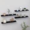 VidaXL Wall Shelves 4 Pcs Black 60x9x3 Cm