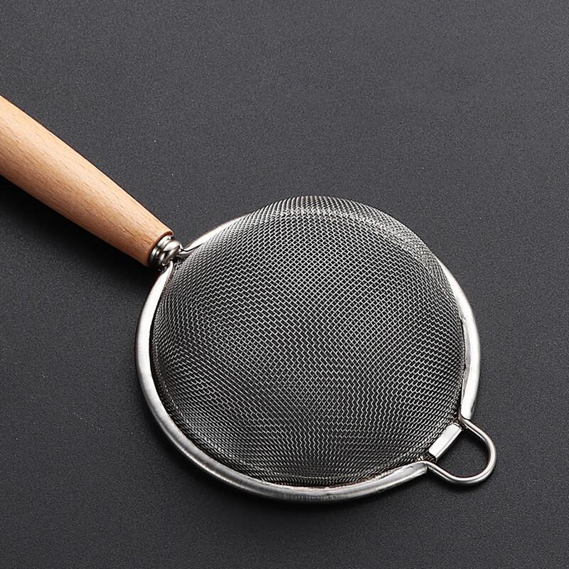 10cm Stainless Steel Mesh Strainer with Wooden Handle (Pack of 10)