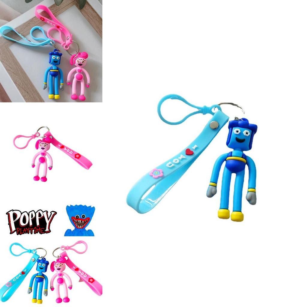 Poppy Playtime Трехмерный парный брелок Стильный и прочный силиконовый кулон
