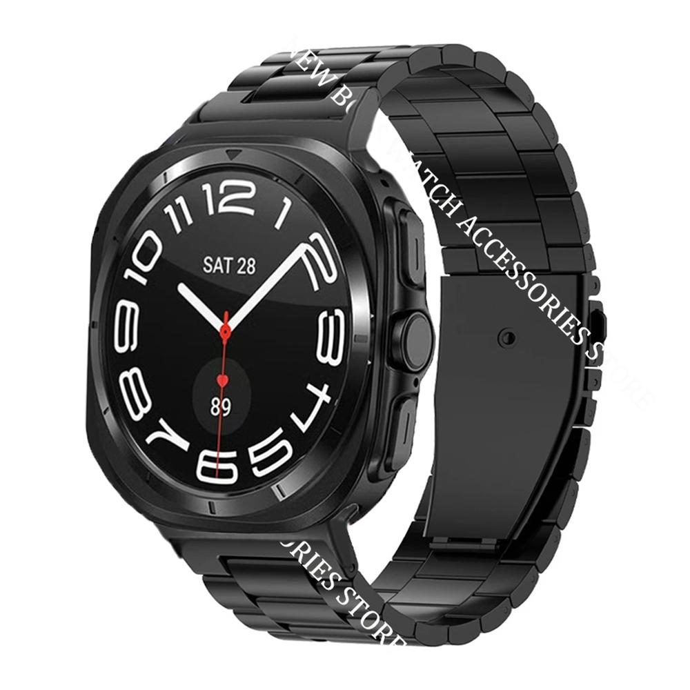 Ремешок из нержавеющей стали для Samsung Galaxy Watch Ultra 47 мм LET Без зазоров Ремешок для SAMSUNG Galaxy ULTRA 47MM Роскошный браслет Correa