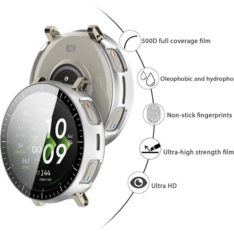 Для Amazfit Active 3 Премиальное закаленное стекло+ПК Чехол Защита экрана от царапин Бампер Для Amazfit Active 3 Аксессуары-оболочка