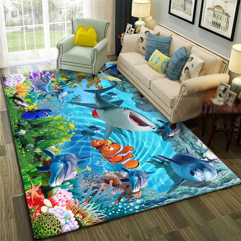 3D Carpet Floor Mat Landscape Pattern Living Room Carpets Sofa Mat Bedroom Bedside Rugs Entrance Non Slip Doormat Rug