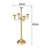 Candelabra 5 Arms Metal Candle Holder Candlestick Table Centerpieces for Festive Party Decor
