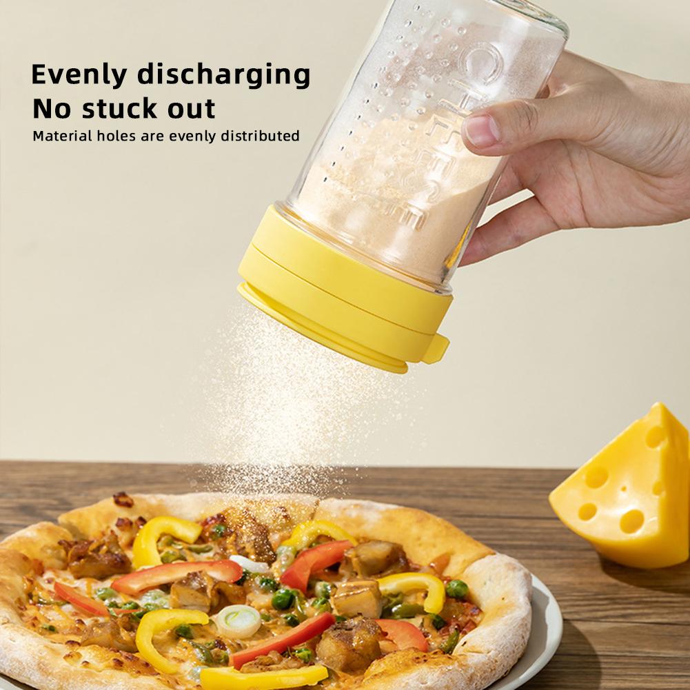 Диспенсер для сыра 450 мл, прозрачный, с герметичной крышкой от пыли, диспенсер против засорения для тертого сыра, сахара, матчи, специй