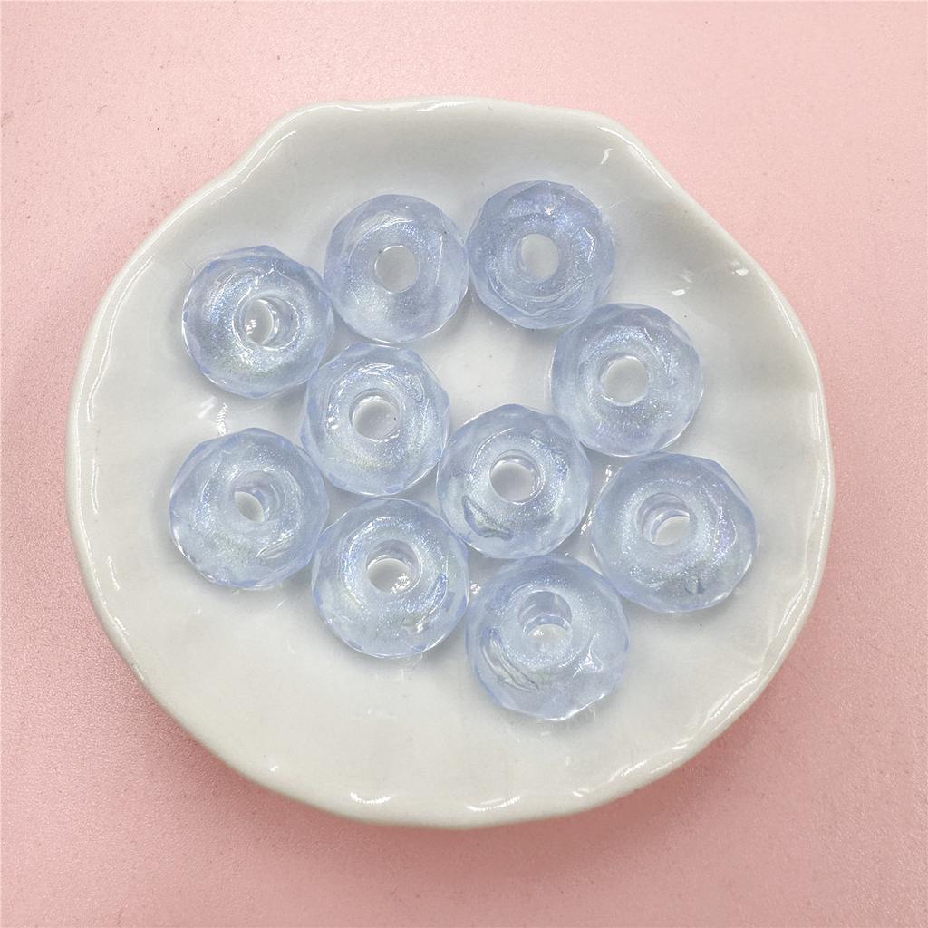 Home Party Supplies Transparent Cut Bead DIY Handmade Materials 15.5mm*7.5mm 10pcs Acrylic for Bracelet Jewelry Marking DIY Material Charms Big Hole