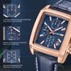 Men Business Wristwatch Rectangle Quartz Military Watches Waterproof Luminous Leather Casual Clock Reloj Hombre