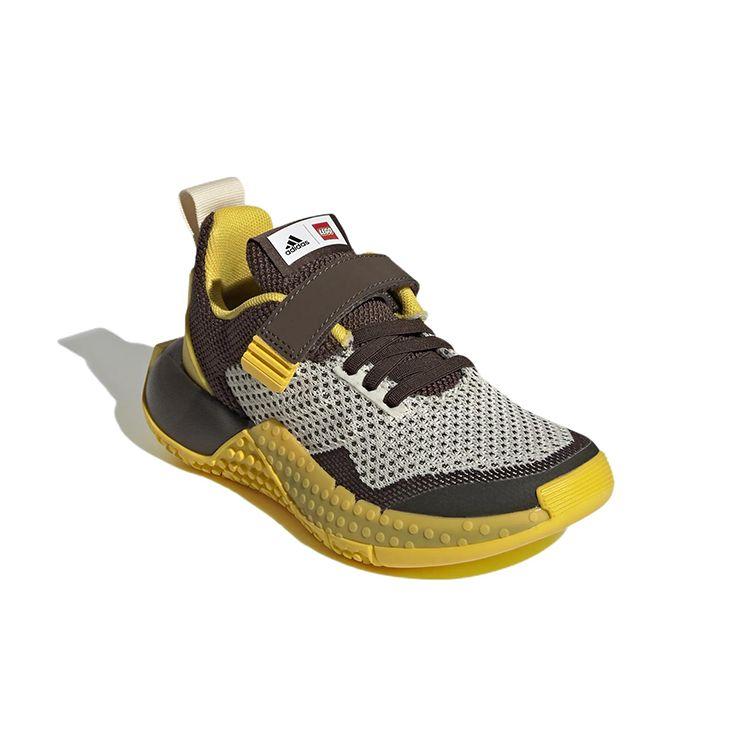 Adidas Lego X Sport Pro K Удобные Прочные Низкие Детские Беговые Кроссовки Детские кроссовки Белый Коричневый Желтый GW3978