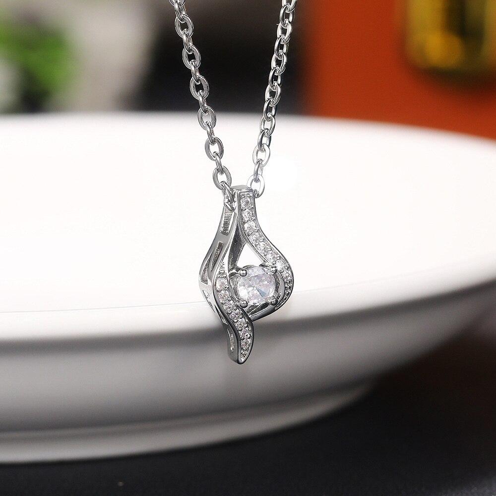 POMOiii Элегантное свадебное ожерелье для женщин, белое/зеленое ожерелье с кулоном из фианита для помолвки, необычный подарок на день рождения, модные ювелирные изделия