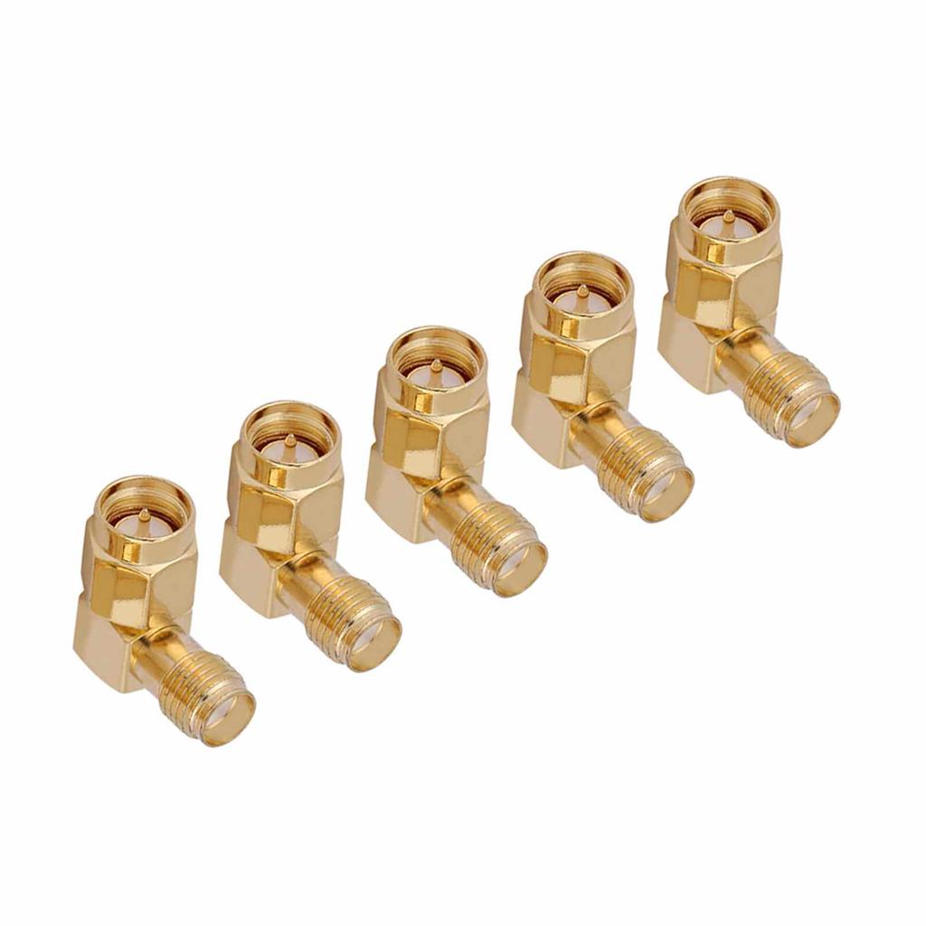 10Pcs SMA Connector Male To Female Adapter Right Angle 90 Degree for RF Connection