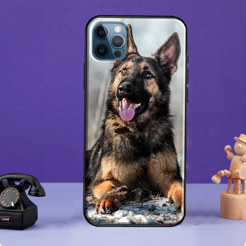 Чехол с немецкой овчаркой для iPhone XR X XS Max SE 2020 7 8 Plus, чехол для телефона iPhone 11 14 12 13 Pro Max Mini