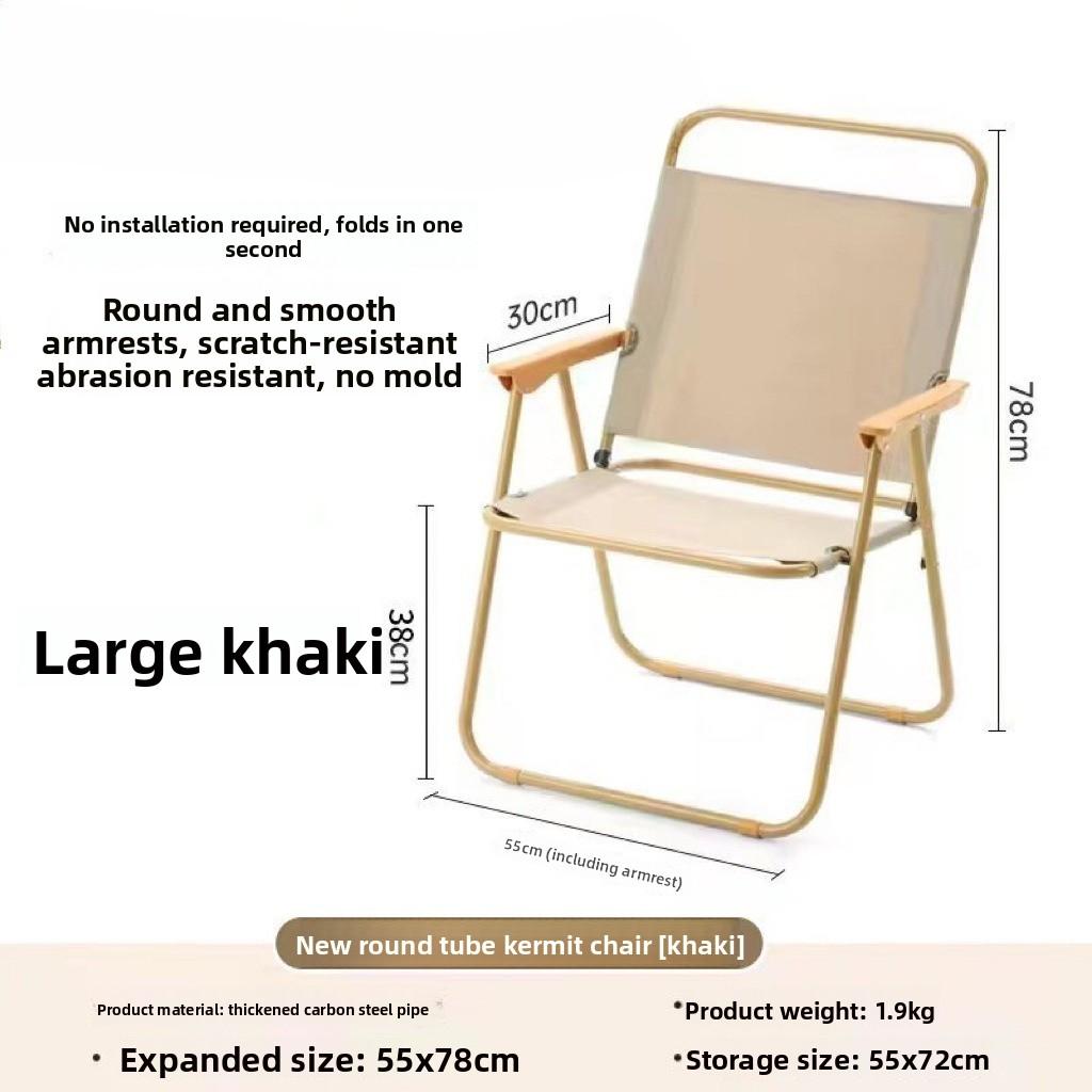 Ultralight Aluminum Folding Camping Chair (Kermit Style) | Portable & Durable Outdoor Leisure Chair for Hiking, Picnic & Fishing