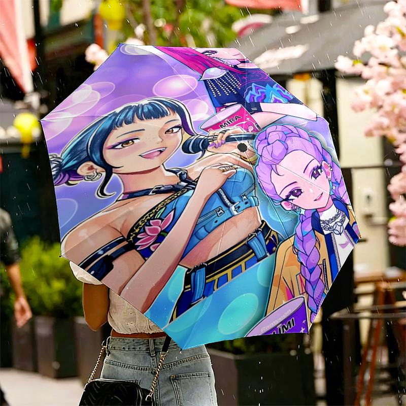 K Print Umbrella Automatic Opening/ Closing - Portable Foldable Design - Daily use for Travel/Outdoor - Gift for Birthday