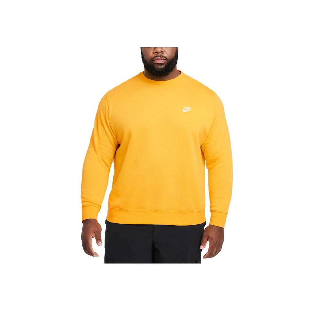 Nike Спортивная одежда Club FW24 Однотонная Мягкая Повседневная Удобная Универсальная Толстовка Мужская толстовка Университетское Золото BV2662-739