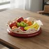 Plastic New Year Snack Tray Round Nut Tray Multifunctional 360° Rotating Fruit Plate  Living Room