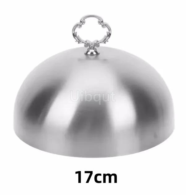 golden Cover Food Stainless Dome Lid Tent Protector Steak Serving tray For Melting Kitchen Metal Cheese Plate Cover Dish Basting