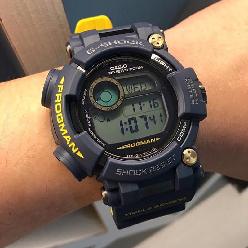 Casio G-SHOCK морская серия темно-синий красивый дизайн приливы фазы луны солнечная энергия шестистанционный радиоволновой кварцевый механизм японский и GWF-D1000NV-2
