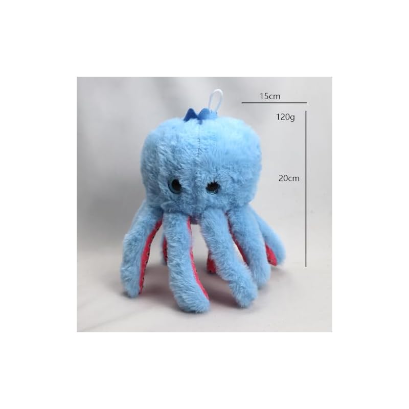 Итальянский мозг Лот Плюшевая игрушка Blueberini Octopussini, 20 см Подушка для бросания, Мягкая, Милая и Забавная, Декор комнаты, Фигурка, Детский праздничный подарок (Q)