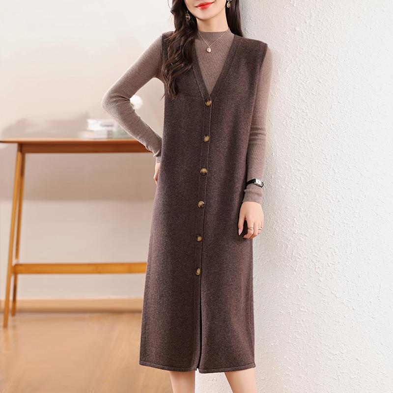 Женское кашемировое платье Qinghe кашемир 30% кашемир 70% шерсть осенне-зимняя кашемировая юбка мягкая и теплая