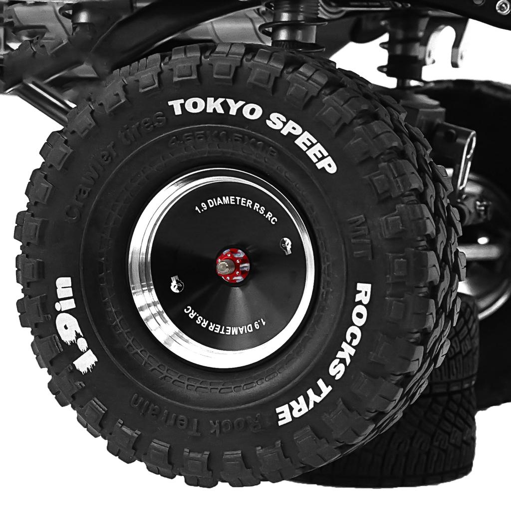4 шт. Ступица колесного диска 1,9 дюйма Металлическая ступица Замена для Axial SCX10 Имитация внедорожника Запирающая шина