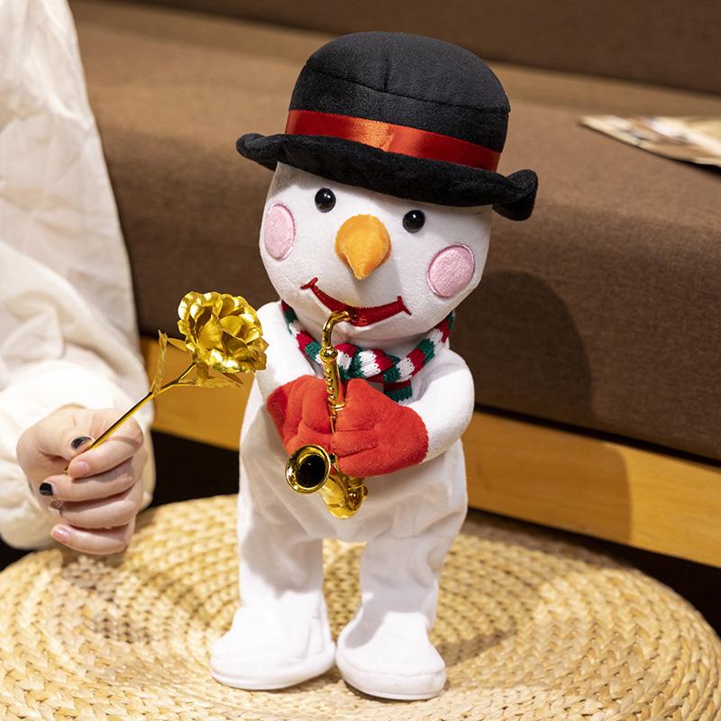Creative Electric Christmas Series Plush Toys Dance Music Mimics Talking Elk Santa Claus Snowman Toys Gifts For Boys And Girls