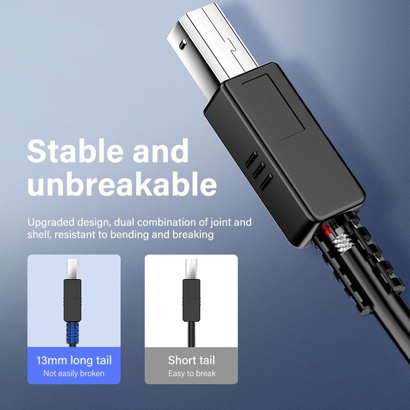 High Speed USB Cable For Canon Brother Hp Epson Samsung Lenovo 3D Label Printer Scanner Electronic Piano Organ Type A To B 3m 5m