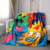 1pc Colorful Cartoon Pattern Blanket Warm, Cozy, And Soft, Suitable for Sofas, Beds, Cars, And Office Use.Perfect for Camping And Travel, Making It a