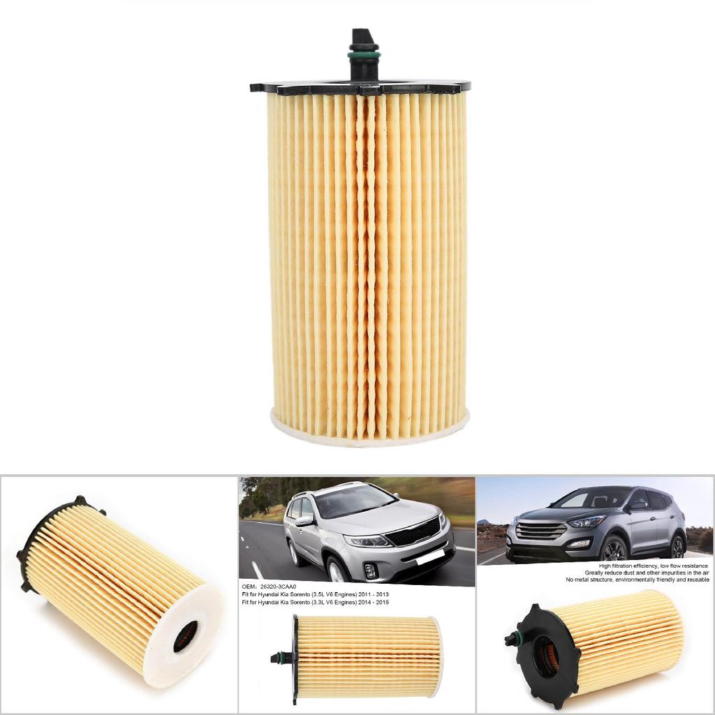 Engine Oil Filter Replacement 26320‑3CAA0 Fit for Hyundai Kia Sorento 11‑18 3.3L 3.5L V6